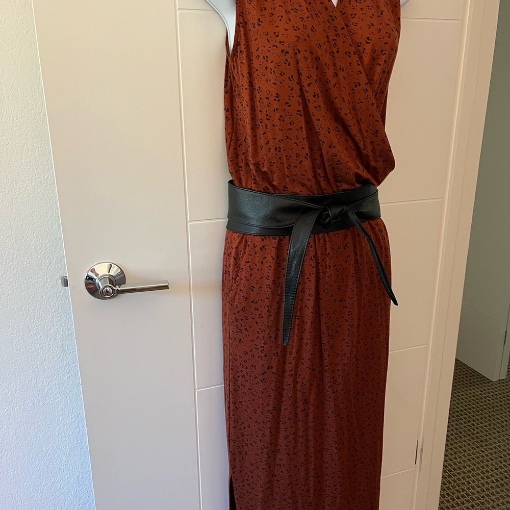 Garnet Hill Rust Maxi Dress